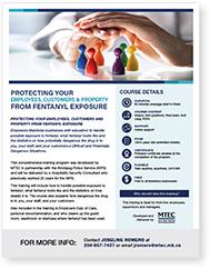 Protecting your Employees, Customers and Property from Fentanyl Exposure program flyer